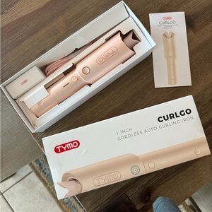 TYMO CurlGo 1 Inch Cordless Auto Curling Iron - Pink